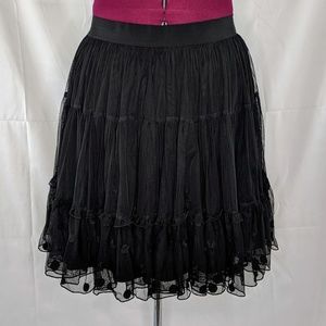 Lane Bryant Black Tulle Layered Skirt
